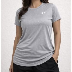 Under Armour Gray HeatGear Athleisure Short Sleeve Athletic Tee Shirt XL